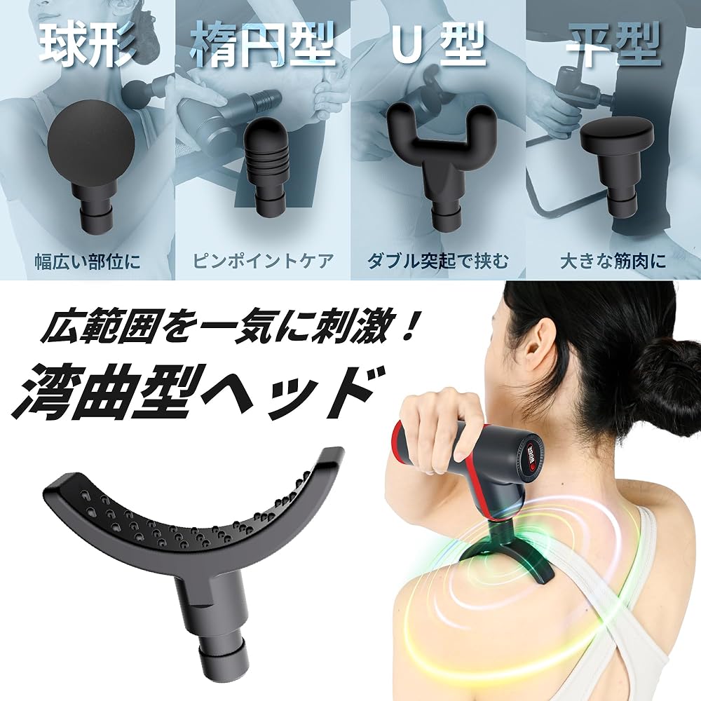 Body Sculpture Core Trainer 6mm Vibration 4 Vibration Modes 5 Attachments Quiet Fascia Release Compact TKS12HM015 Black Red
