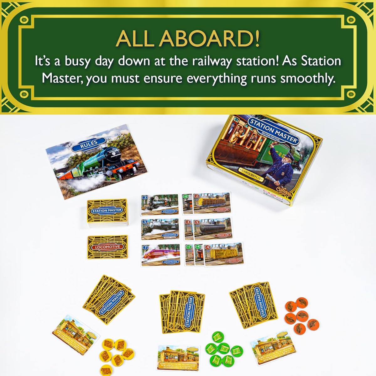 Calliope Station Master Game for 2-6 Players Family Game for Fast-Paced Game Night Fun