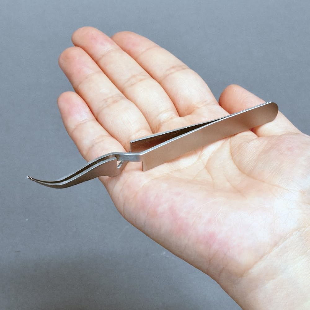 HOZAN Reverse Action Tweezers Total Length 115mm Tip Width 0.2mm Maximum Opening Width 15mm Weight 13g P-652
