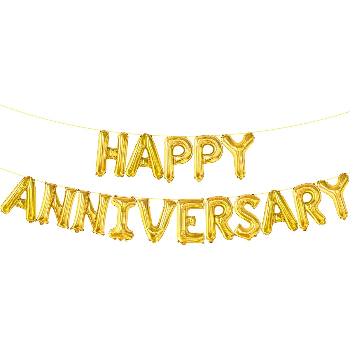 Happy Anniversary foil balloon, gold