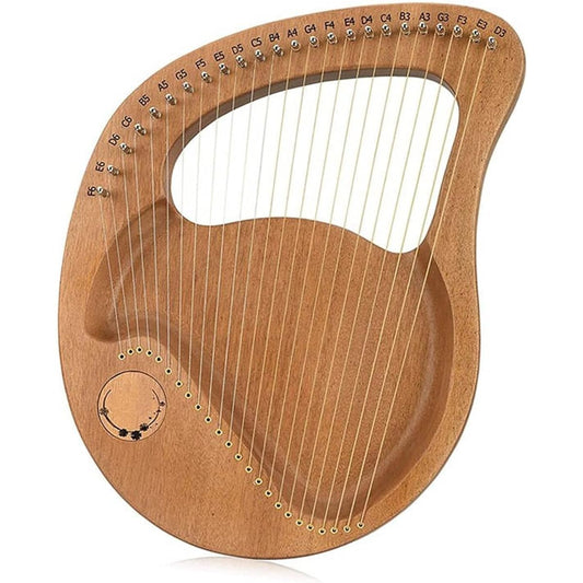 WowZza 24 String Lyre Harp Handheld Instrument with Tuning Wrench, Lyre Harp for Music Lovers Beginners