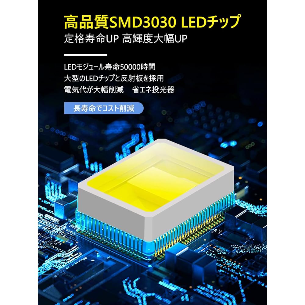 SUKITEN LED Floodlight, LED Work Light, 100W, Set of 2, IP66 Waterproof, 100 V, Ultra Thin, 15,000 LM, 6500K, Daylight Color, High Brightness, Energy Saving, High Heat Dissipation, 120° Wide Angle,
