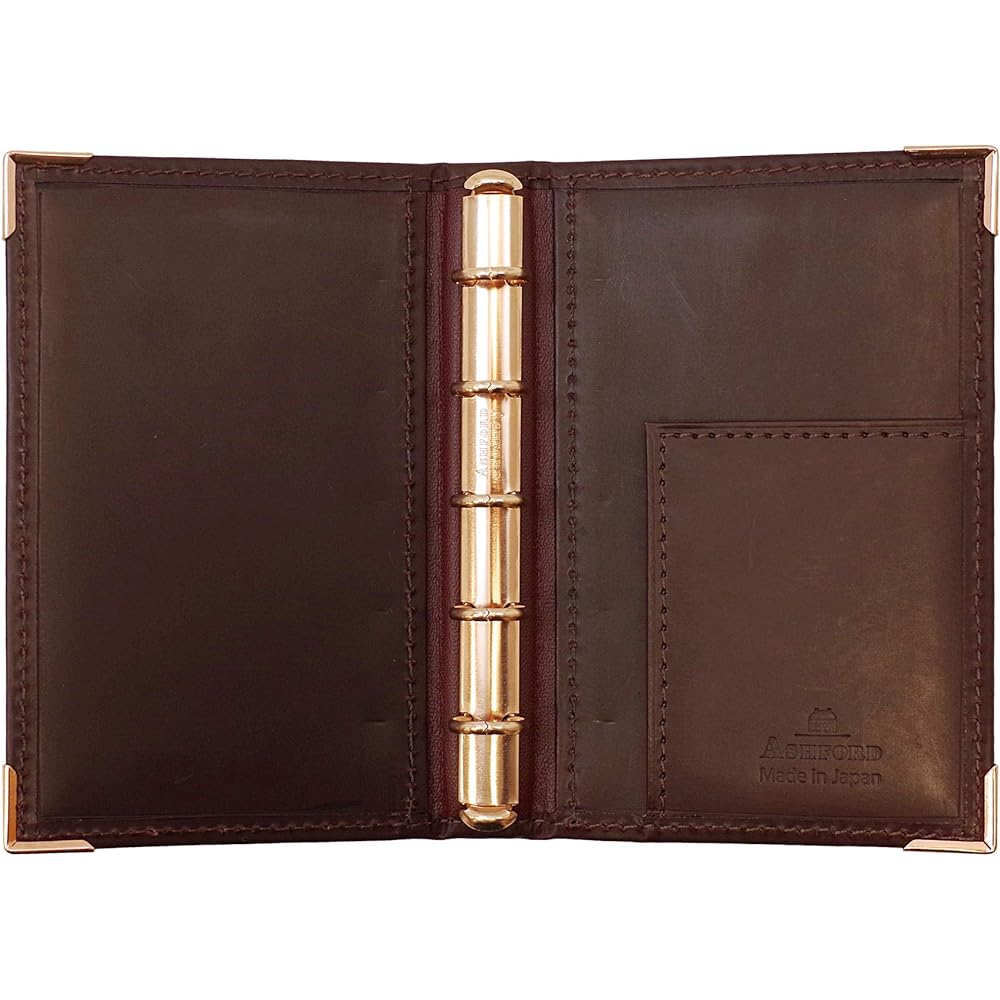 Mini 5 Hole Size Rectangle Alter Ring Diameter 11mm [Wine] System Notebook Binder 2094-