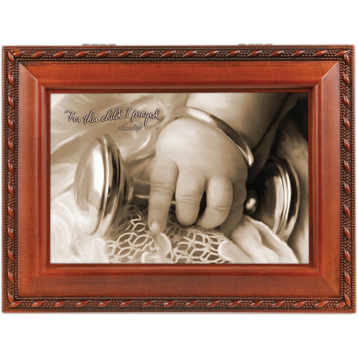 Baby Rattle Cottage Garden Inspirational Woodgrain Traditional Music Box Plays Jesus Loves Me