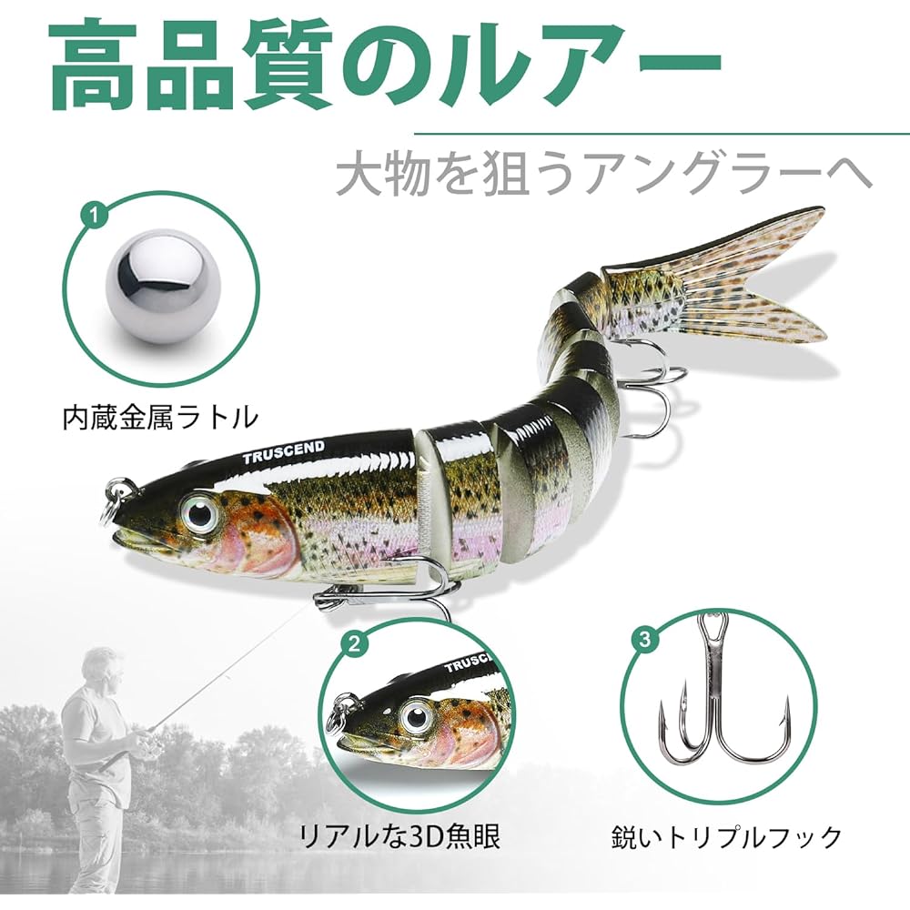 TRUSCEND Denmori Slow sinking swimbait, you can catch a lot of fish even if it's your first time