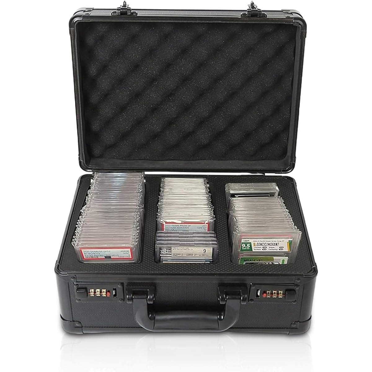 Collector's First Pick Waterproof Grade Card Storage Box, 3 Row Slab Case, Fits 100+ Card Slabs, Sports Trading Card Case, Compatible with PSA, CSG, BGSS, SGC, Magnetic Card Holders and Top Loaders