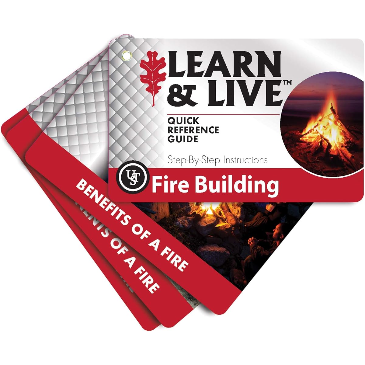 Ultimate Survival Fire Building Cards [How to Make a Fire] Lifeguard Cards / Learning Tools Portable Outdoor Camping Mountaineering UST