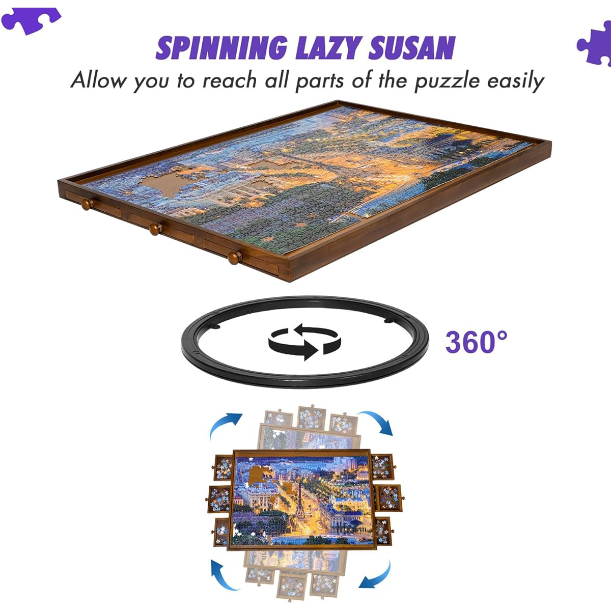 Sunix 1500 Piece Rotating Puzzle Board