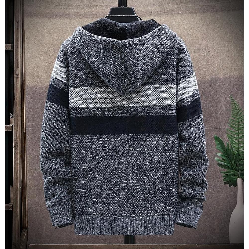 [emptio] Hooded Border Knit Jacket Men's