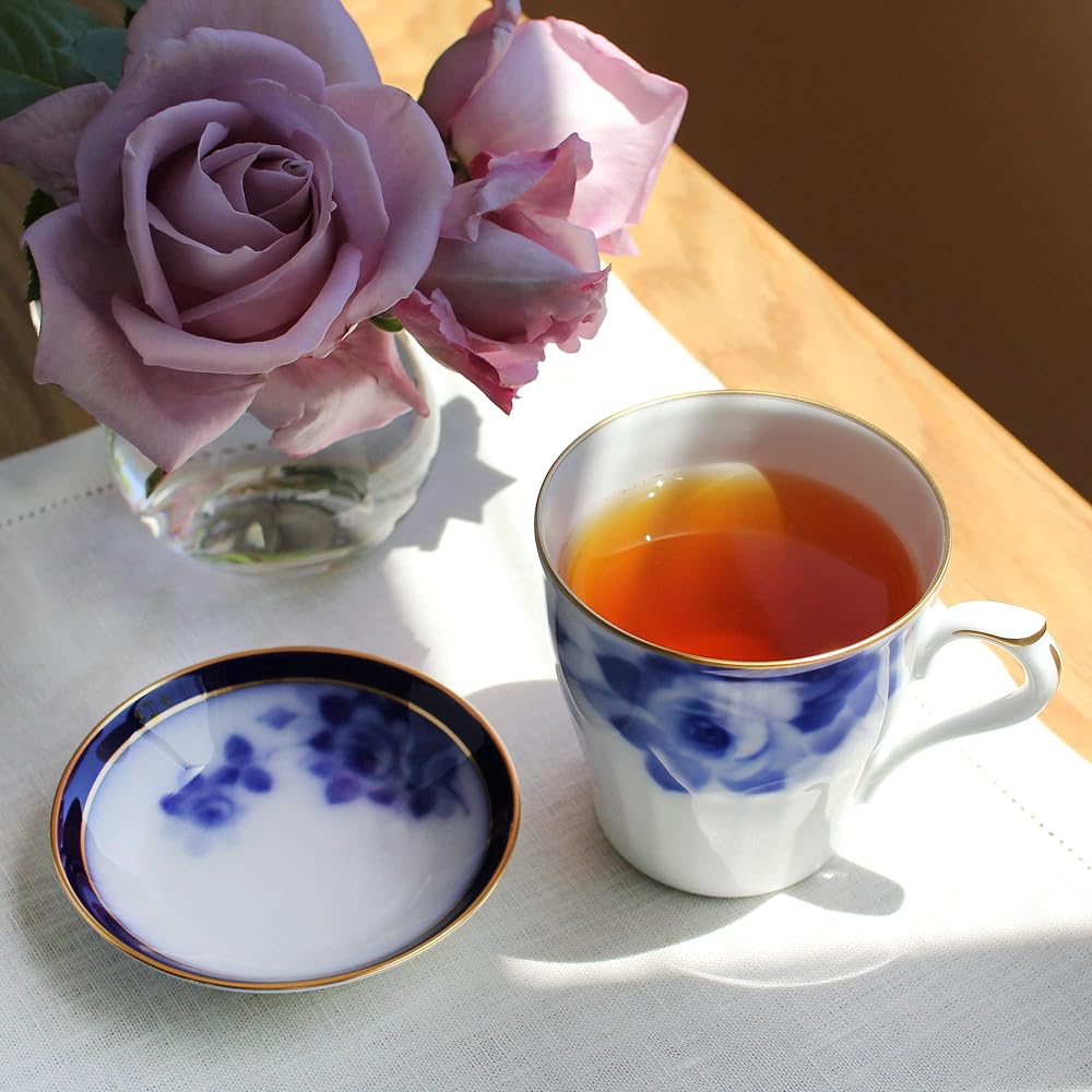 Okura Toen <Direct store only> Blue Rose Mug/Small Plate Set 114CCS/8011AR