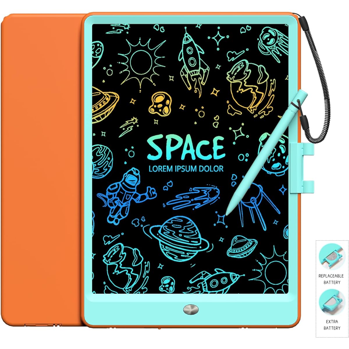 SIXGO LCD Writing Tablet 10 Inch Colorful Drawing Pad for Kids Reusable Doodle Board with Erase Button Educational Gift for 3 Years Old 4 Years Old 5 Years Old 6 Years 7 Years Old Toddler Boys Girls (Combination Colors)