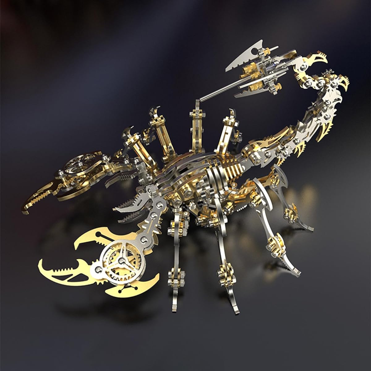 GOWTHHRT 3D Puzzle, Scorpion, DIY Toy, DIY Metal Insect Model, Steampunk Insect Animal Model, Mechanical Model, Educational Toy, Decoration, Assembly Required, Kids, Adults, Gift, Birthday, Christmas, Present (Gold)