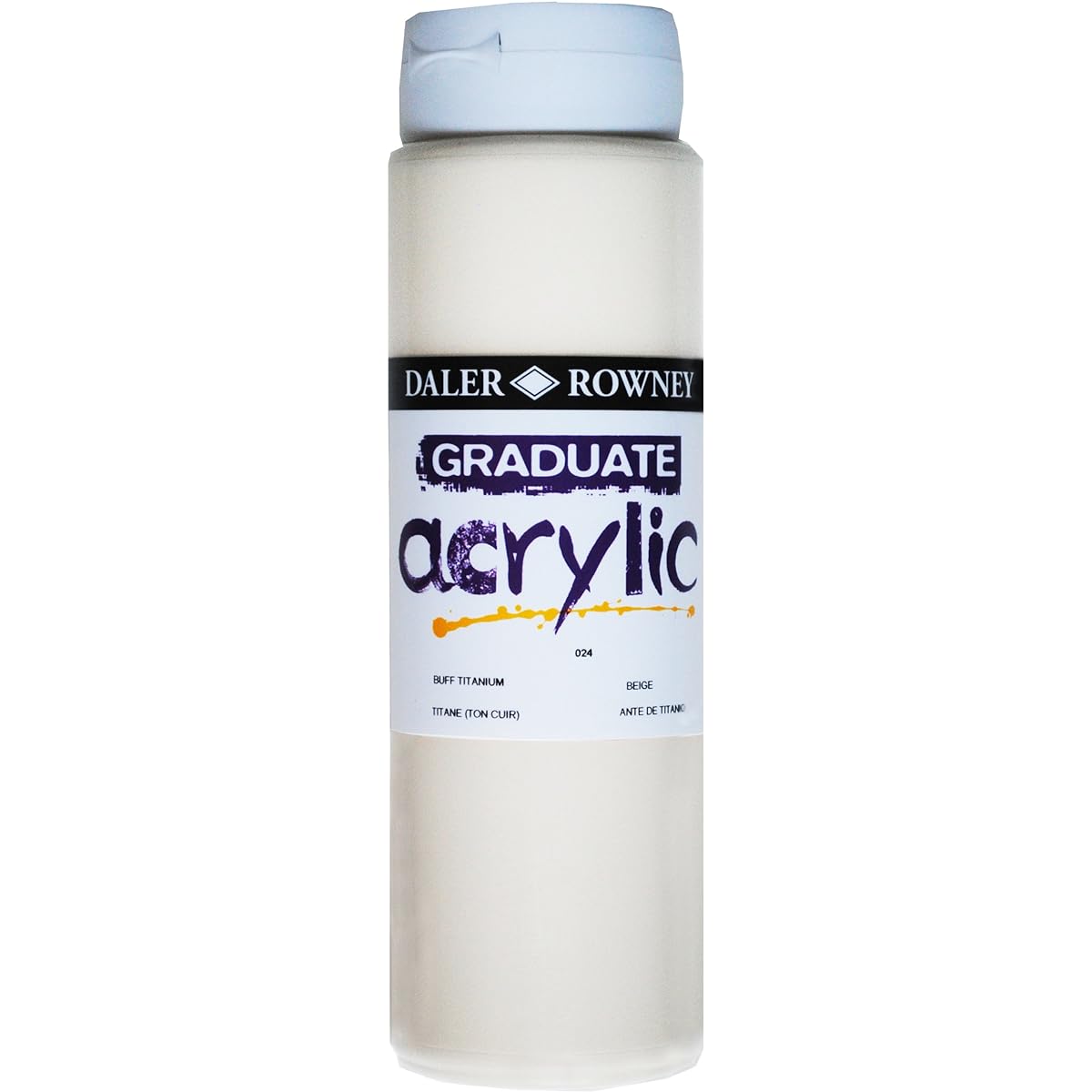 Daler - Rowney Graduate Acrylic 500ml Paint Ink Bottle - Buff Titan