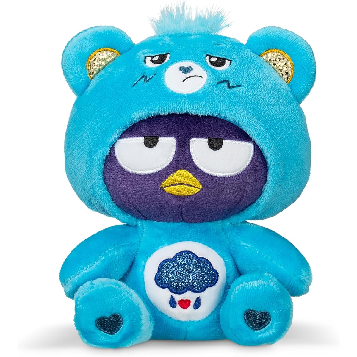 Care Bears - Badtz-Maru Grumpy Bear 20.3 cm Fun Size Plush Blue - Soft and Cuddly Best! - For Girls, Boys, Employees and Collectors, Ages 4+.