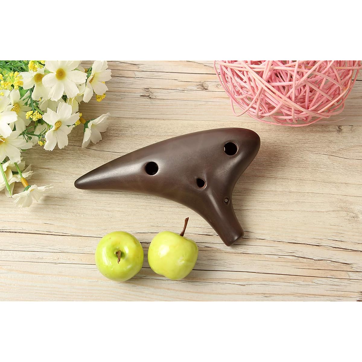TNG Ocarina Musical Instrument [12 Holes/Single/Soprano/F Key/Purple Sand Red Clay] SF (With Fingering Chart) (With Special Case) Ocarina Luxury Wind Wind Instrument