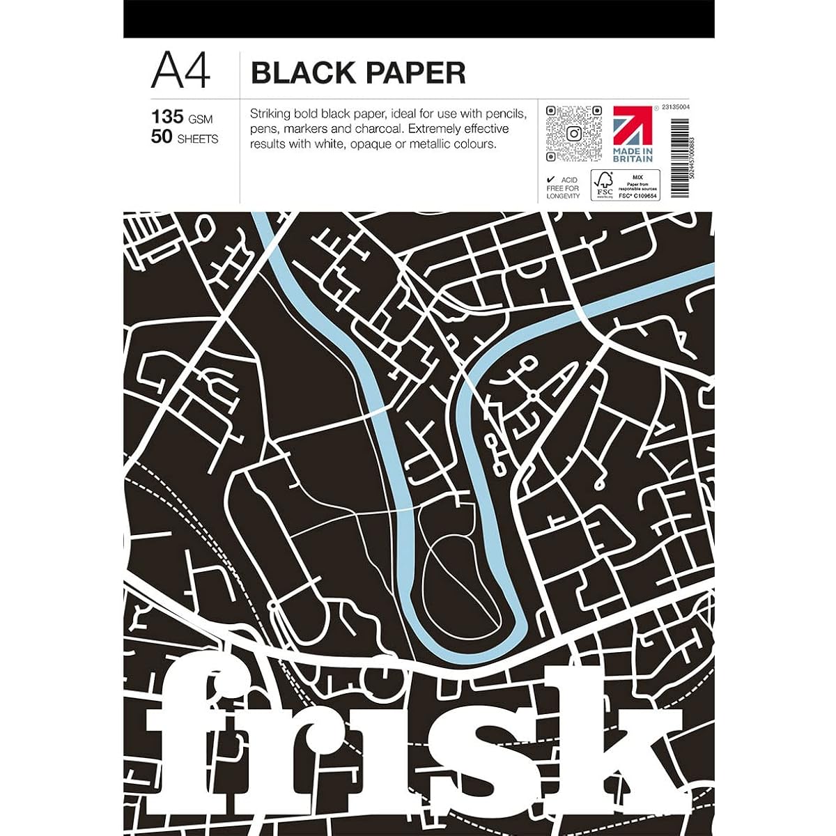 Frisk Black Pad 135gsm A4 50s