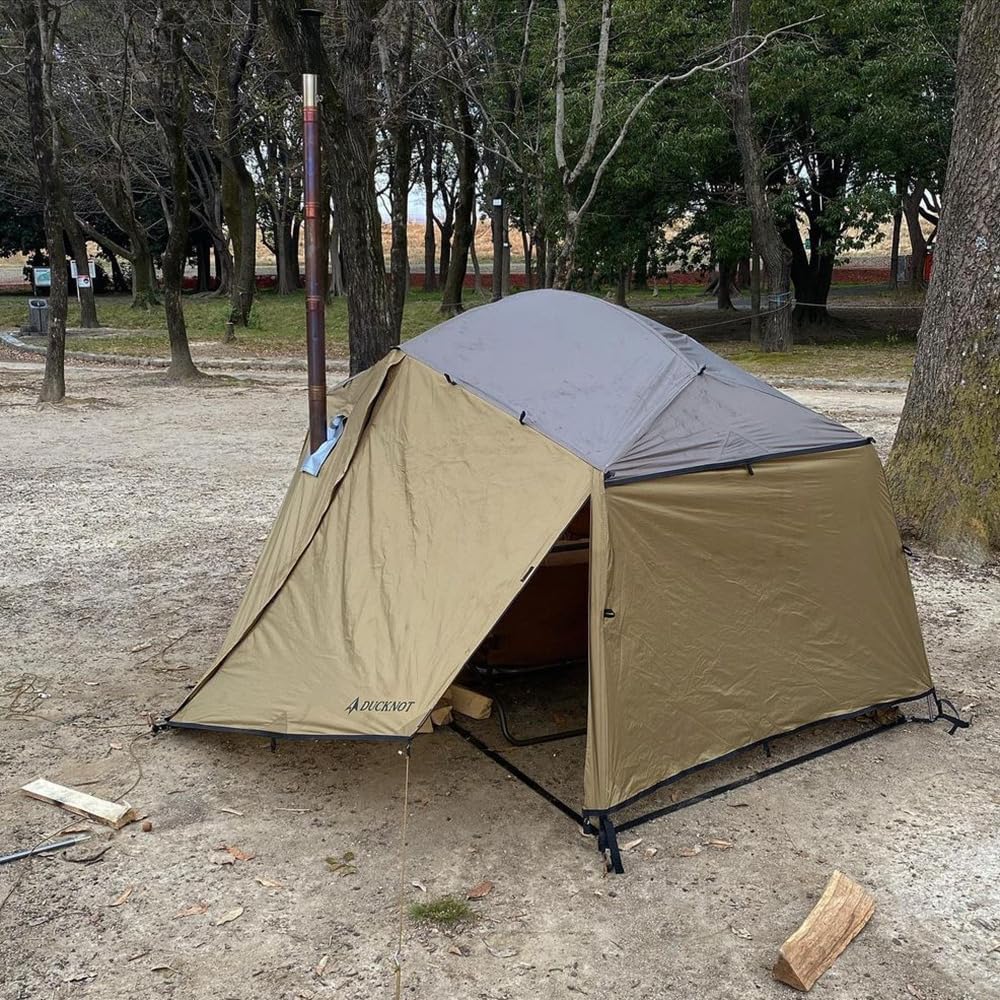 DUCKNOT Hunting Dome 2P Tent for 2 People with Chimney Hole Shelter with Ground Sheet Dome Tent Dome Shelter