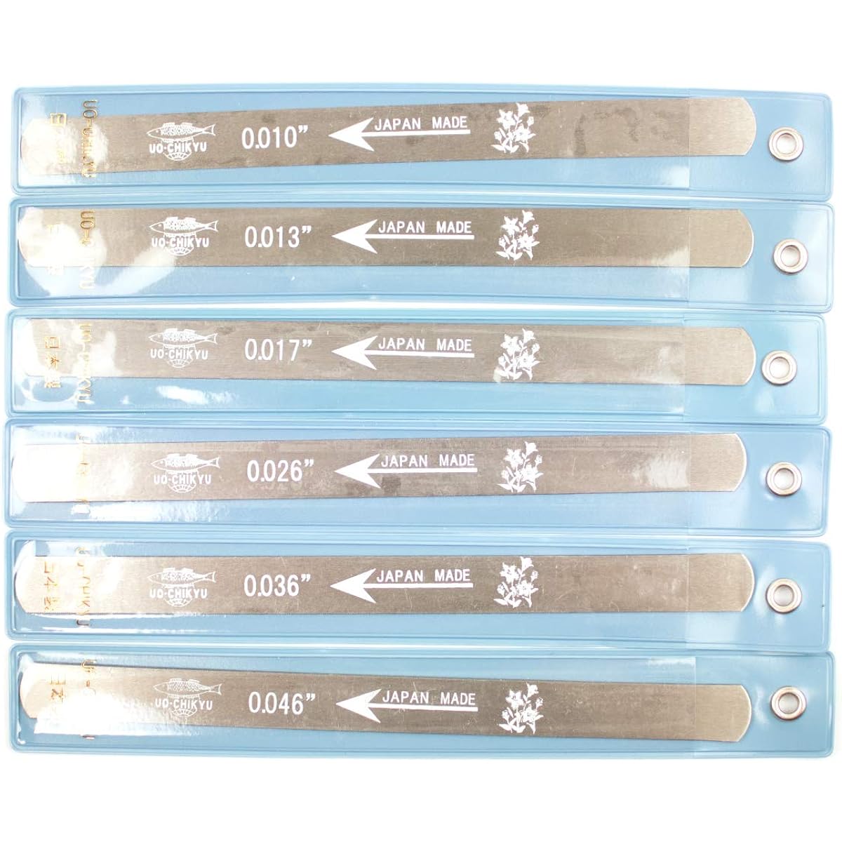 UO-CHIKYU Fish Globe Nut File Nut Groove File Set of 6 for Electric Gauge (.010-.046) [Made in Japan]