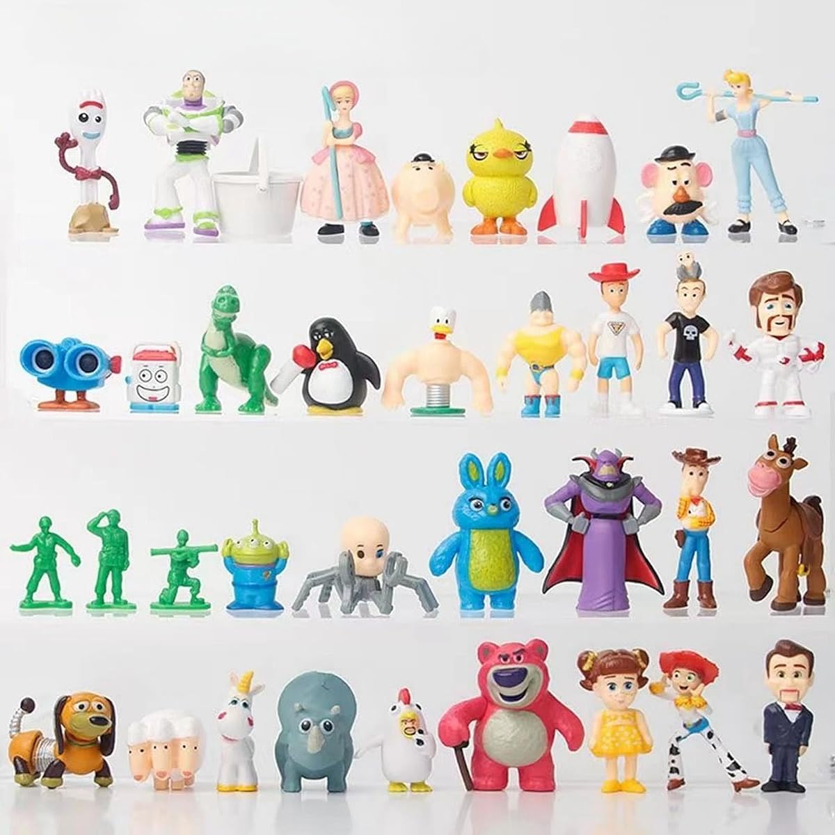 Sufeasdf 36 Pack Toy Set Story Action Figure Toy Woody Buzz Jessie PVC Action Figure Model Anime Figure