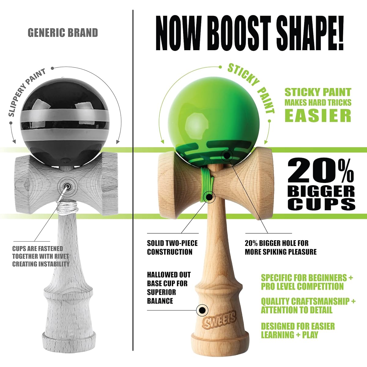 Sweets Kendamas PRIME RADAR Green