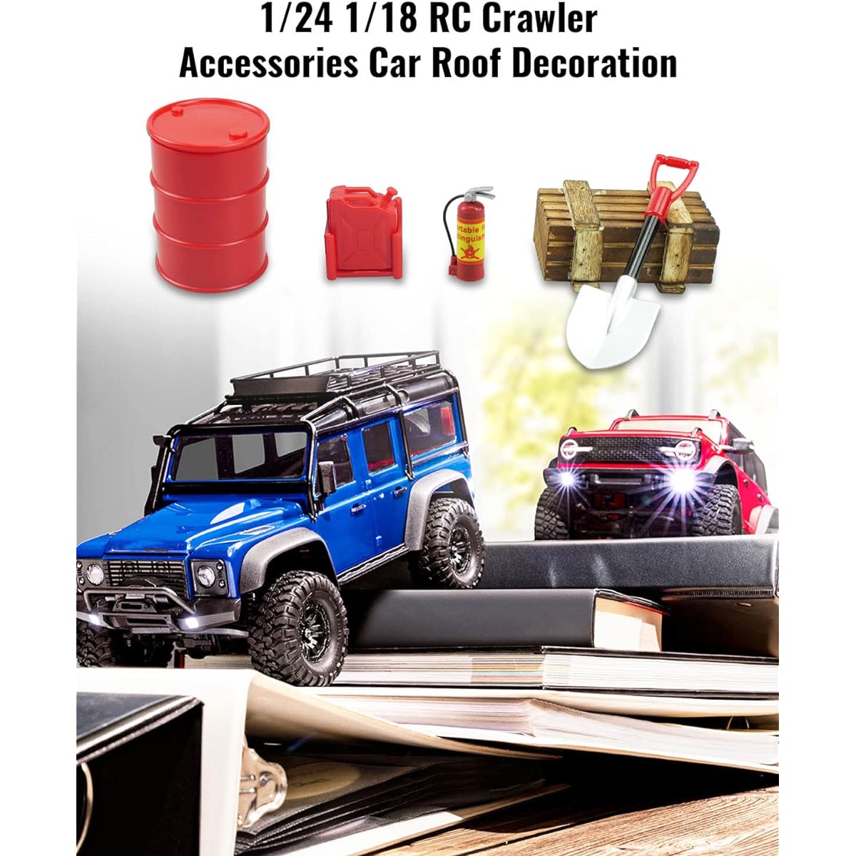1/24 1/18 RC Crawler Accessories for 1/18 TRX4M 1/24 Axial SCX24 (12pcs Red)