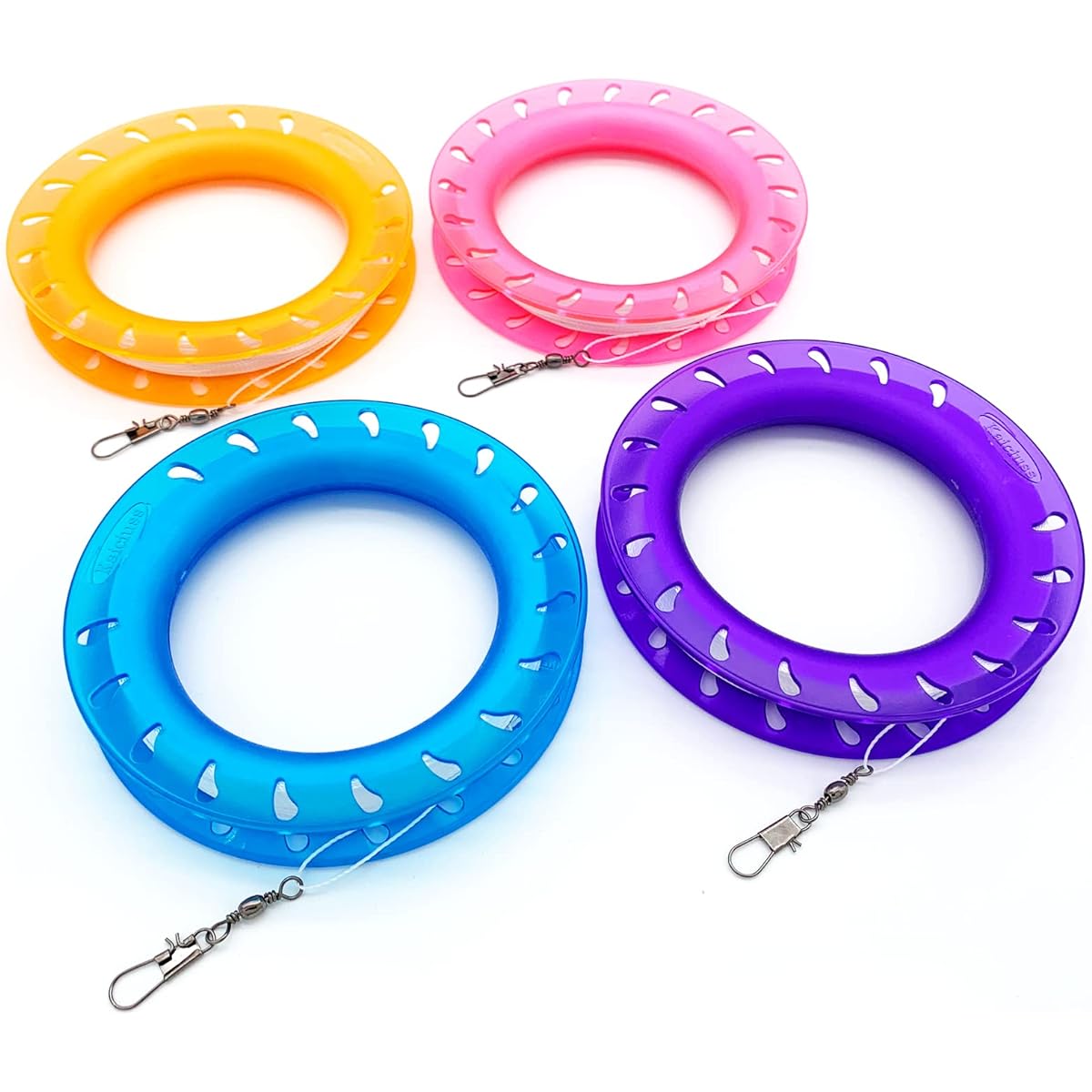 Kaiciuss Kite String Hoop Kite for Kids, Kite String Set for Boys & Girls, Kite String Handle Kit for Each Kite Reel Winder with 300ft Line