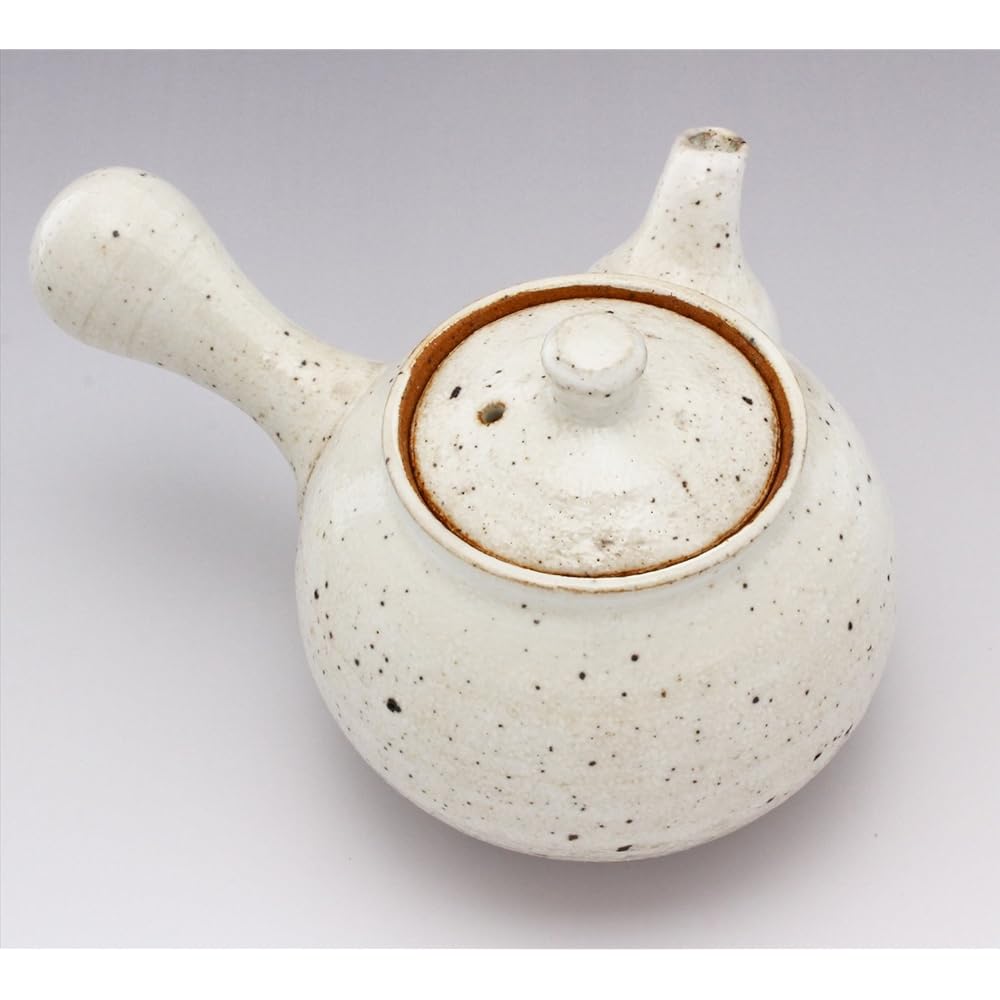 Mino Ware "Shigeyasu Ohno" Teapot Pot Capacity Approximately 460ml Iron Powdered White (Comes with Presentation Box) Made in Japan 134-0033