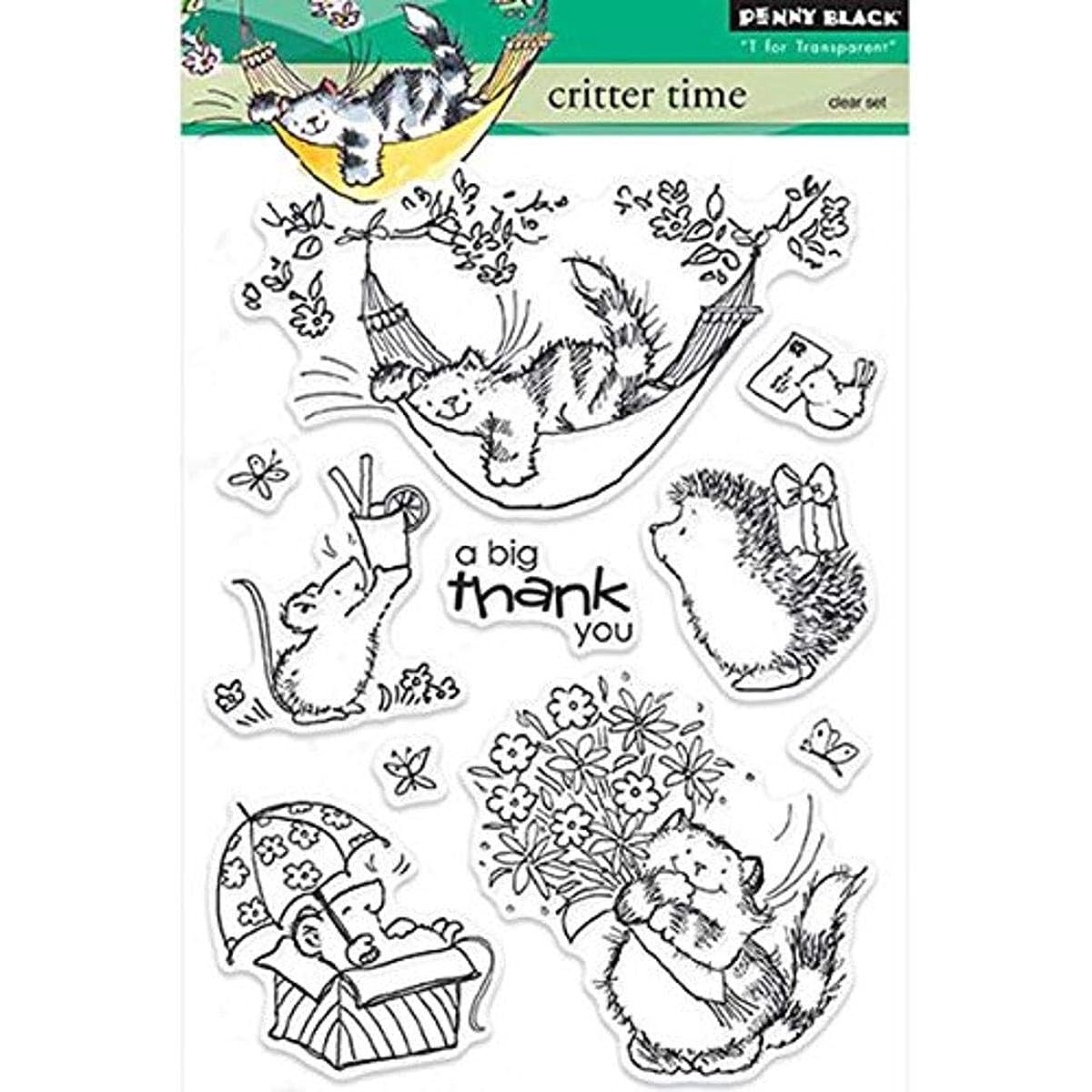 Penny Black Clear Stamps 5"X7.5" Sheet-Critter Time (parallel import goods)