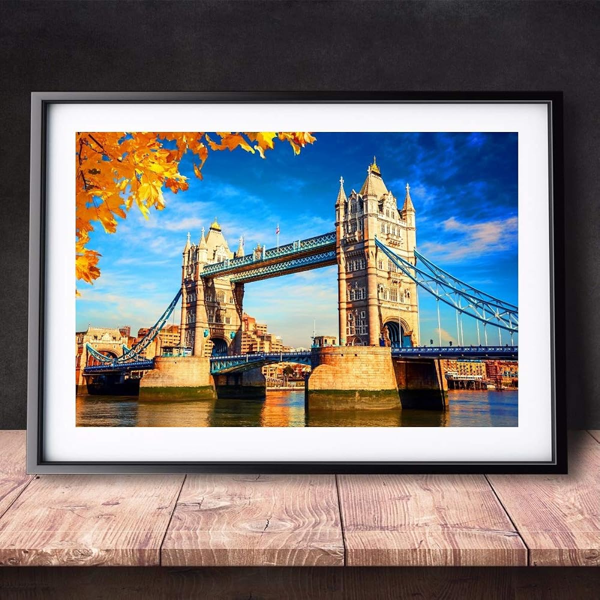 Paint by Numbers for Kids and Adults - DIY Canvas Painting Kit - Pre-Printed Art Quality Drawing Paintings with 4 Paintbrushes - London Tower Bridge Design 16"x20" Rolled Canvas Gift Decor