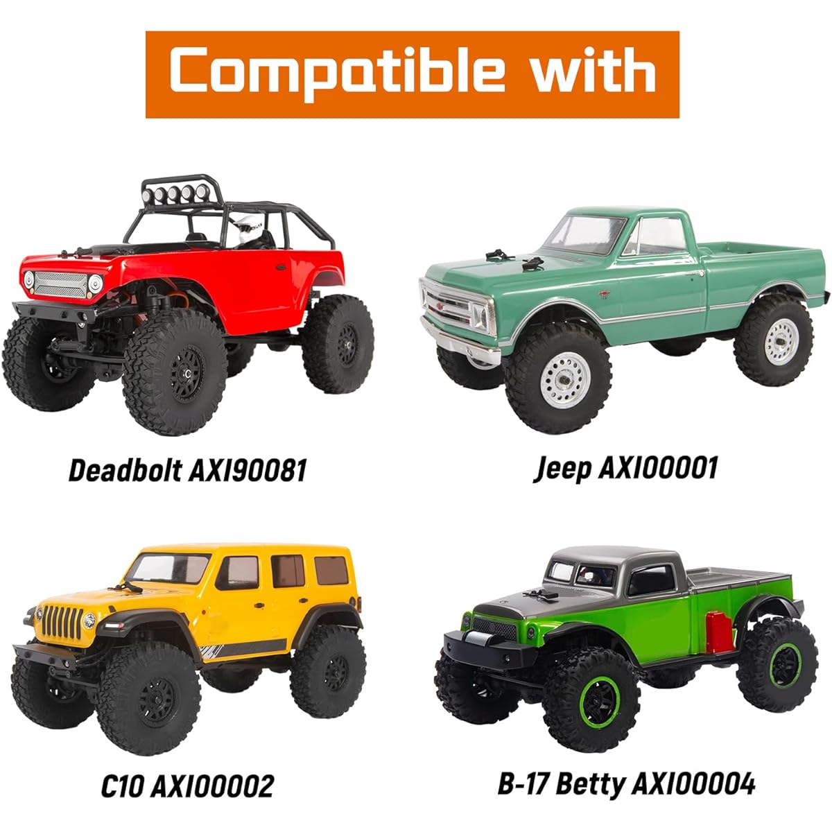 2pcs Brass Differential Cover Front & Rear Axial SCX24 AXI90081 Upgrade 1/24 RC Crawler Car