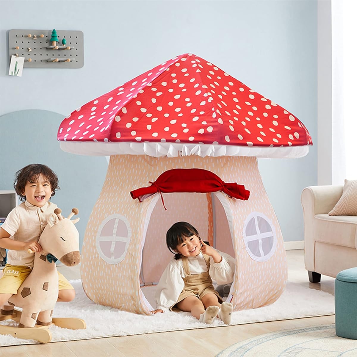 Asweets Mushroom Tent, Playhouse Tent for Kids - Boys and Girls Play Fort, Exquisite Design for Imaginative Indoor/Outdoor Play Tent
