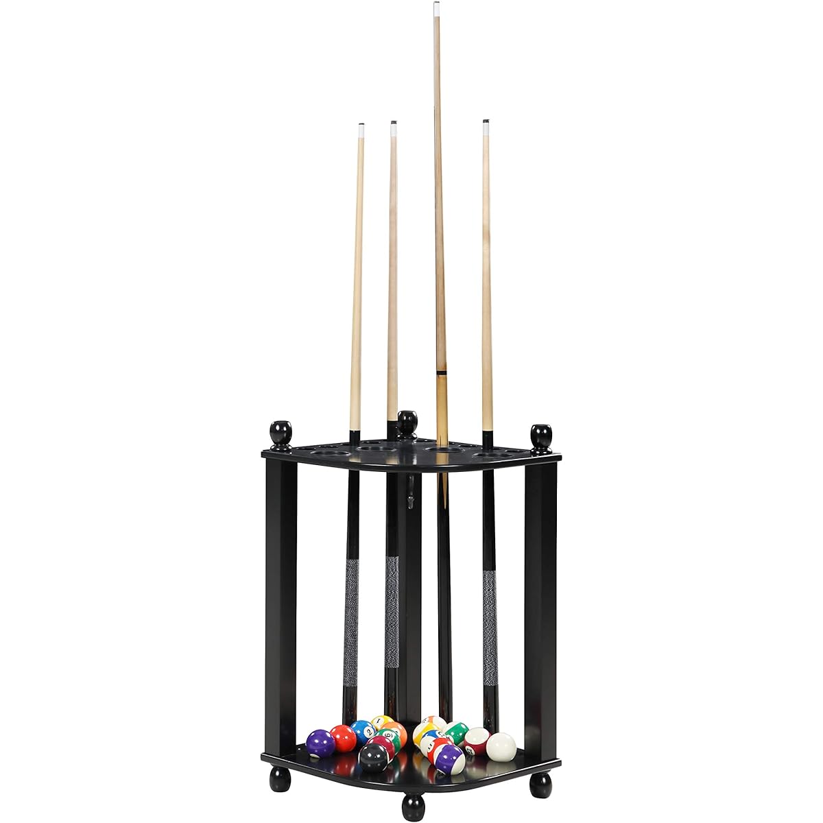 Hathaway Regent 28" Corner Floor Billiard Cue Rack Black