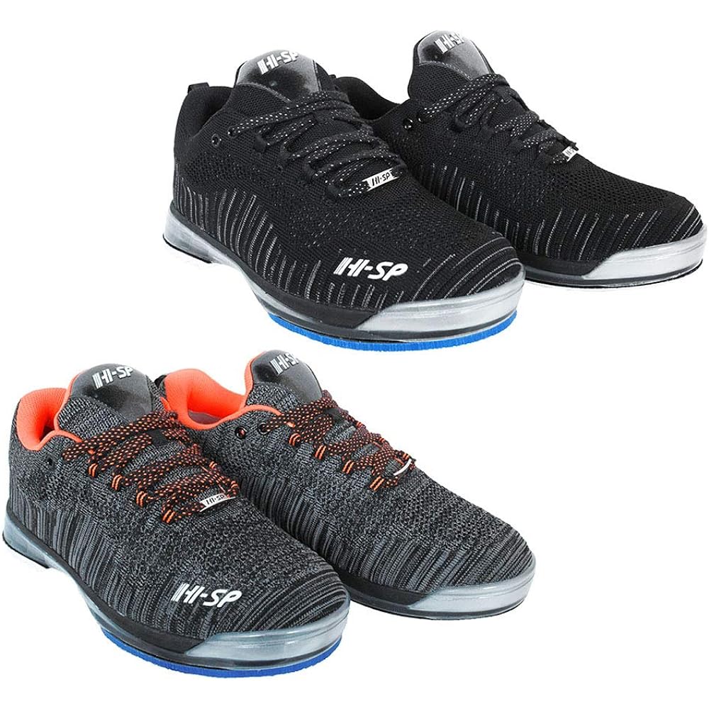 HI-SP TPU-1380 Bowling Shoes High Sports Bowling Equipment Bowling Goods Shoes (Black, 27.0cm)