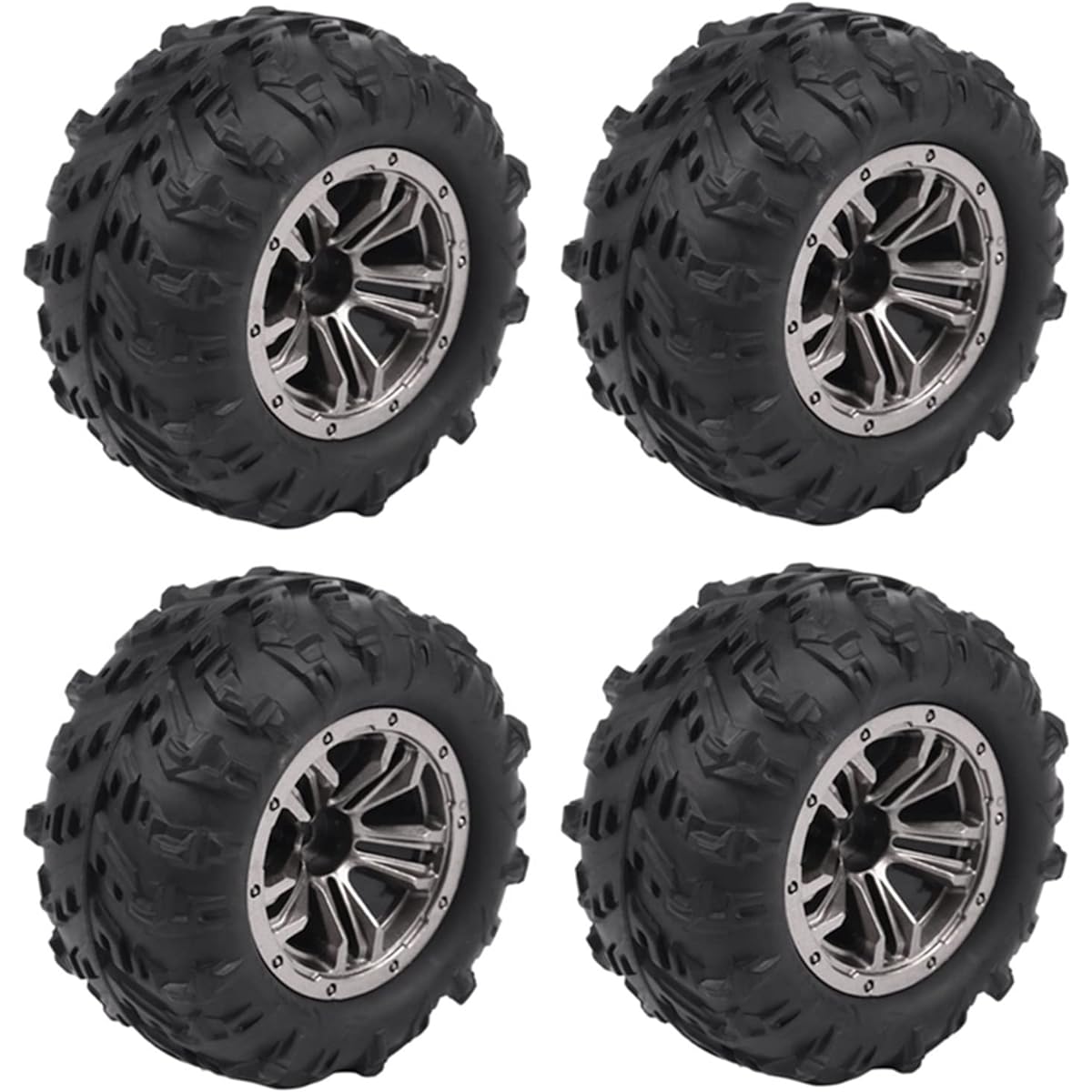 4pcs 80mm Wheel Tire Tyre 1/16 RC Car Upgrade Parts Fit for Xinlehong Q901 Q902 Q903 9130 9136 9137 9138 Hosim