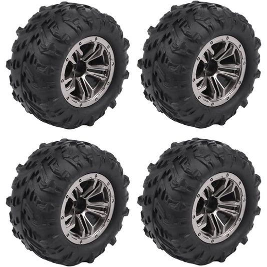4pcs 80mm Wheel Tire Tyre 1/16 RC Car Upgrade Parts Fit for Xinlehong Q901 Q902 Q903 9130 9136 9137 9138 Hosim