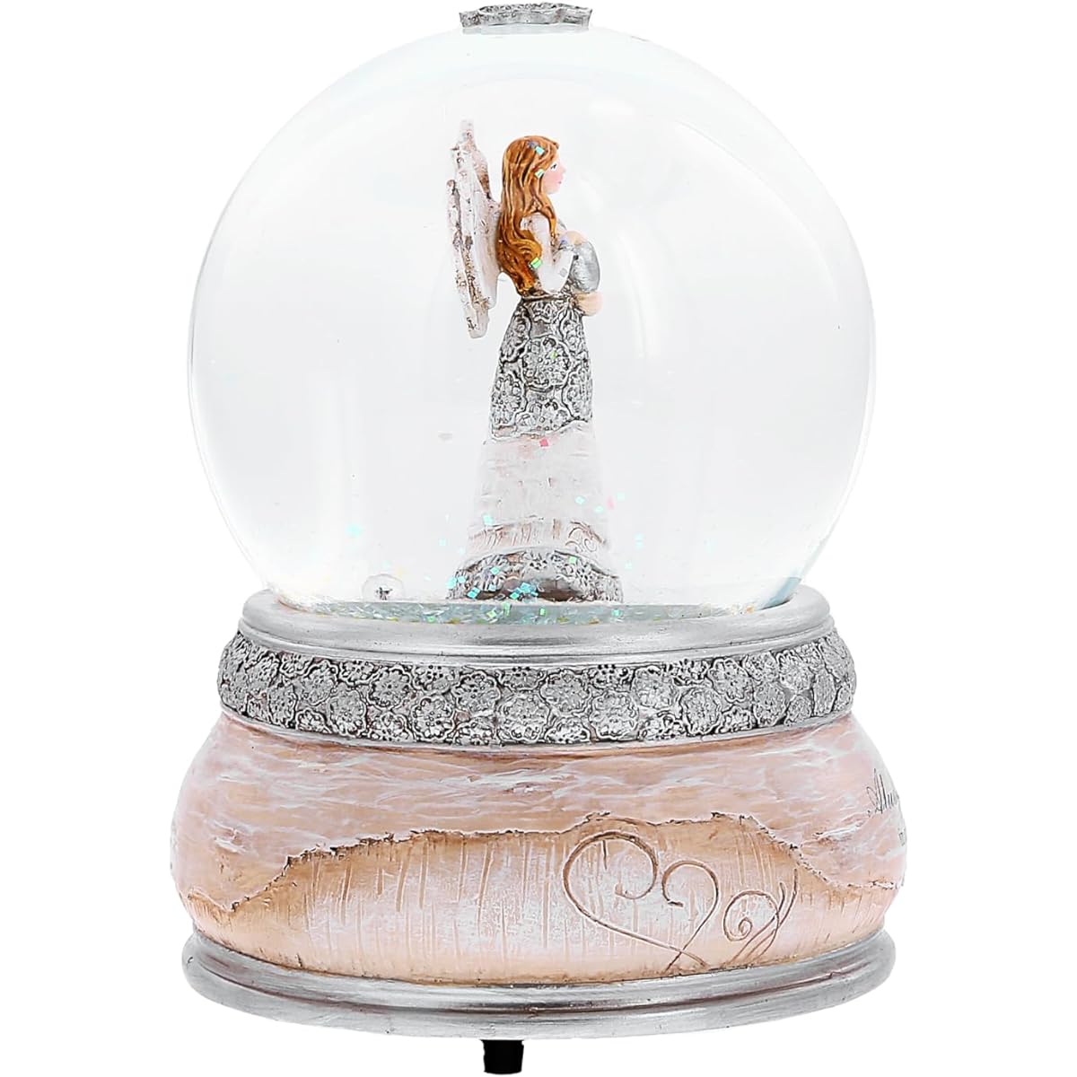 Pavilion - Always & Forever in Our Hearts - 6" Musical Amazing Grace Water Globe Snow Globe Blizzard 100mm Collectible Bereavement Memorial Grave Gift Funeral Present