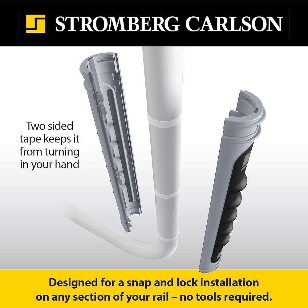 Stromberg Carlson Lend-A-Hand AM-01 Dura Grip Replacement Handrail Grip for 1" Diameter Rail Rubber RV Handle Grip Replacement Easy Installation RV Step Handle Cover