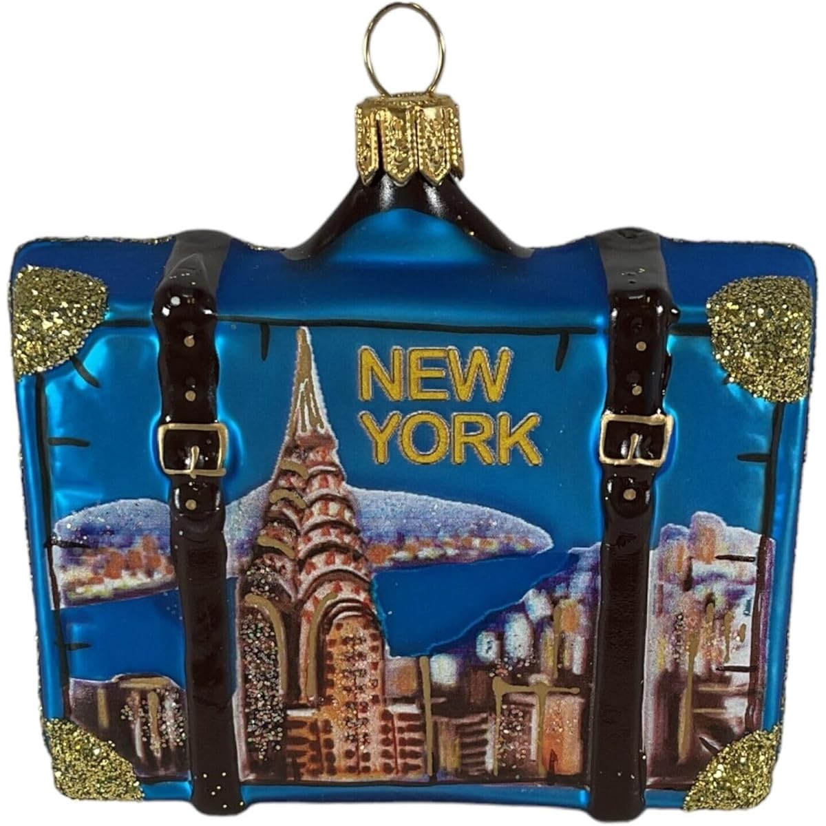 Pinnacle Peak Trading Company Brooklyn Bridge New York City Polished Glass Christmas Ornament - 1 Decor