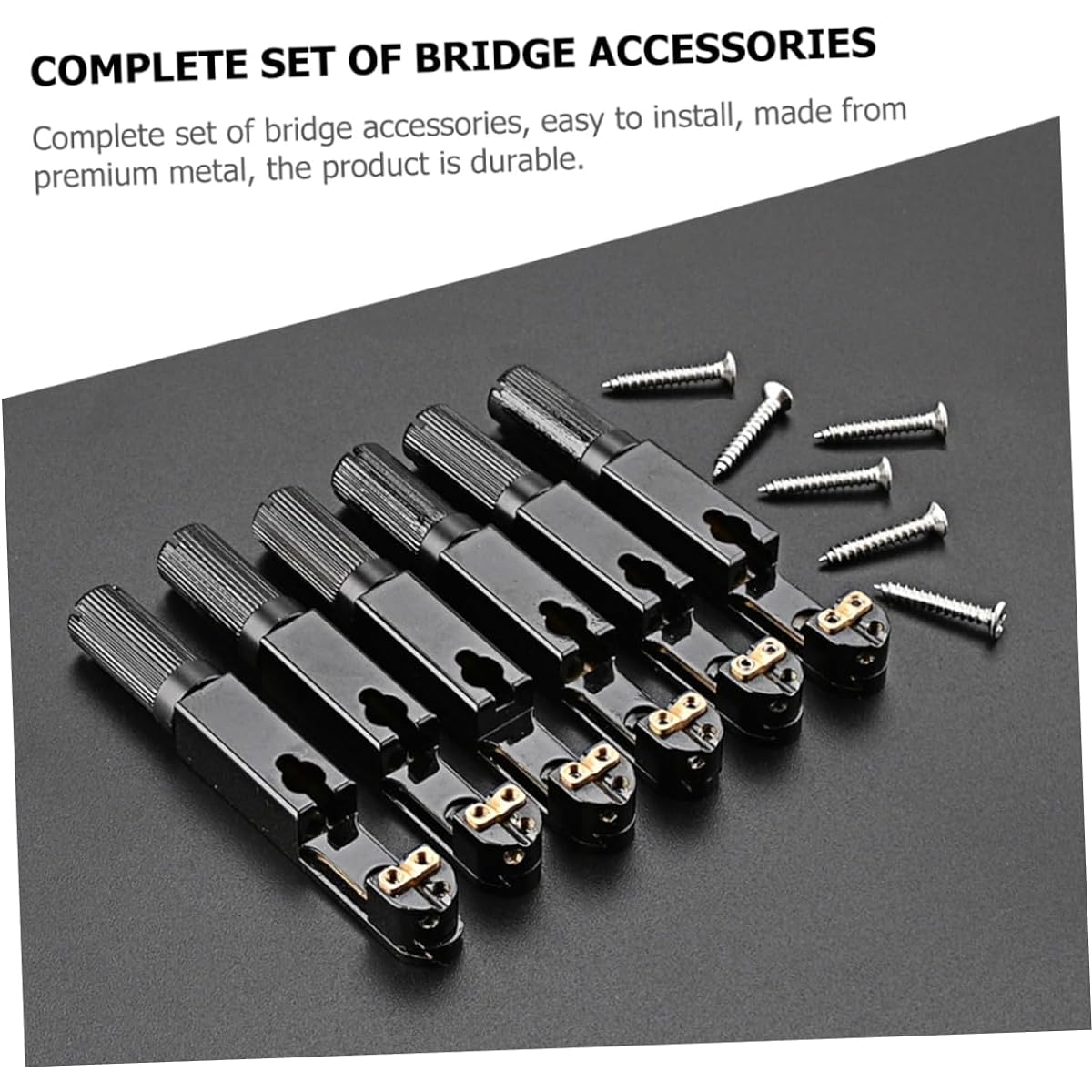 SWOOMEY 1 Set Independent Bridge Bass Accessories Saddle Bass Guitar Professional Guitar Bridge Guitar Bridge Metal Guitar Accessories Metal Guitar Bridge Guitar Parts Guitar Single