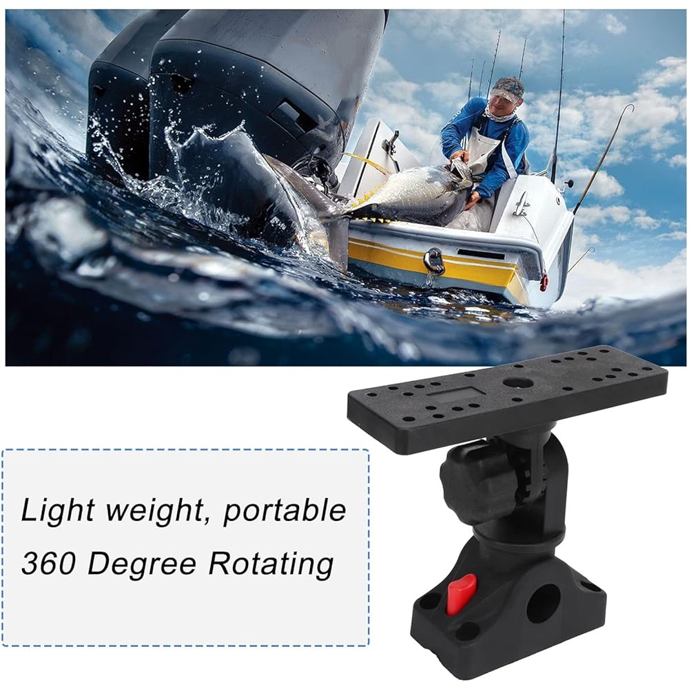 Fish Finder Mount, 360 Degree Rotation Detachable Universal Boat Fish Finder Electronic Mount