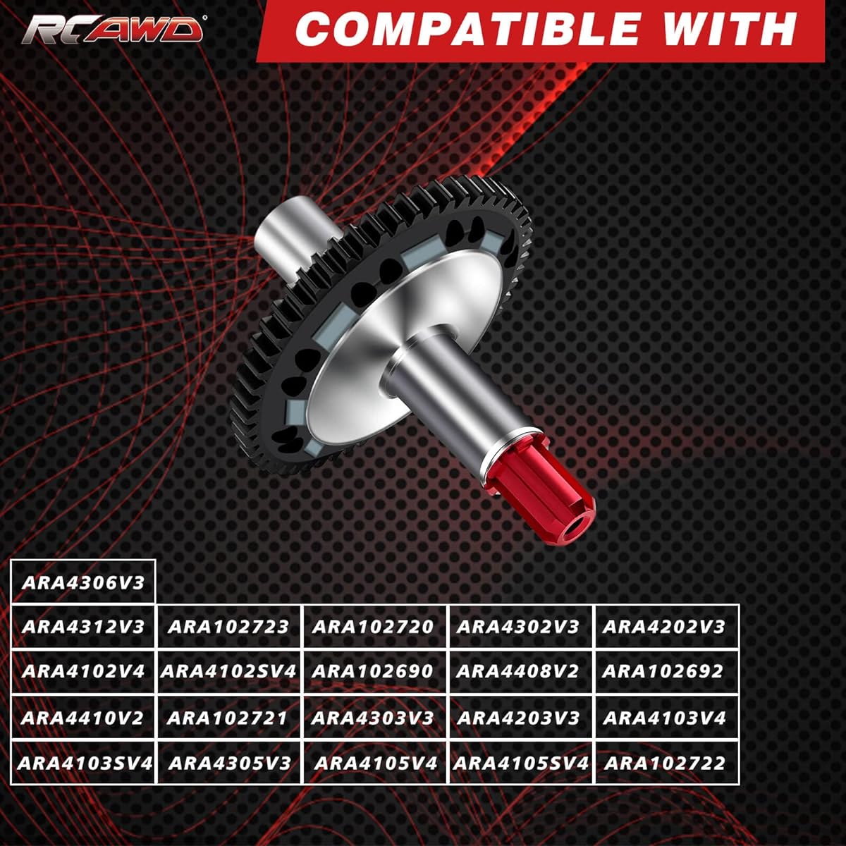 RCAWD 45# Steel 57T Slipper Set ARA310948 Arrma 1/10 Senton Vorteks 3s BLX & 1/8 Typhon 3s BLX Upgrade Parts