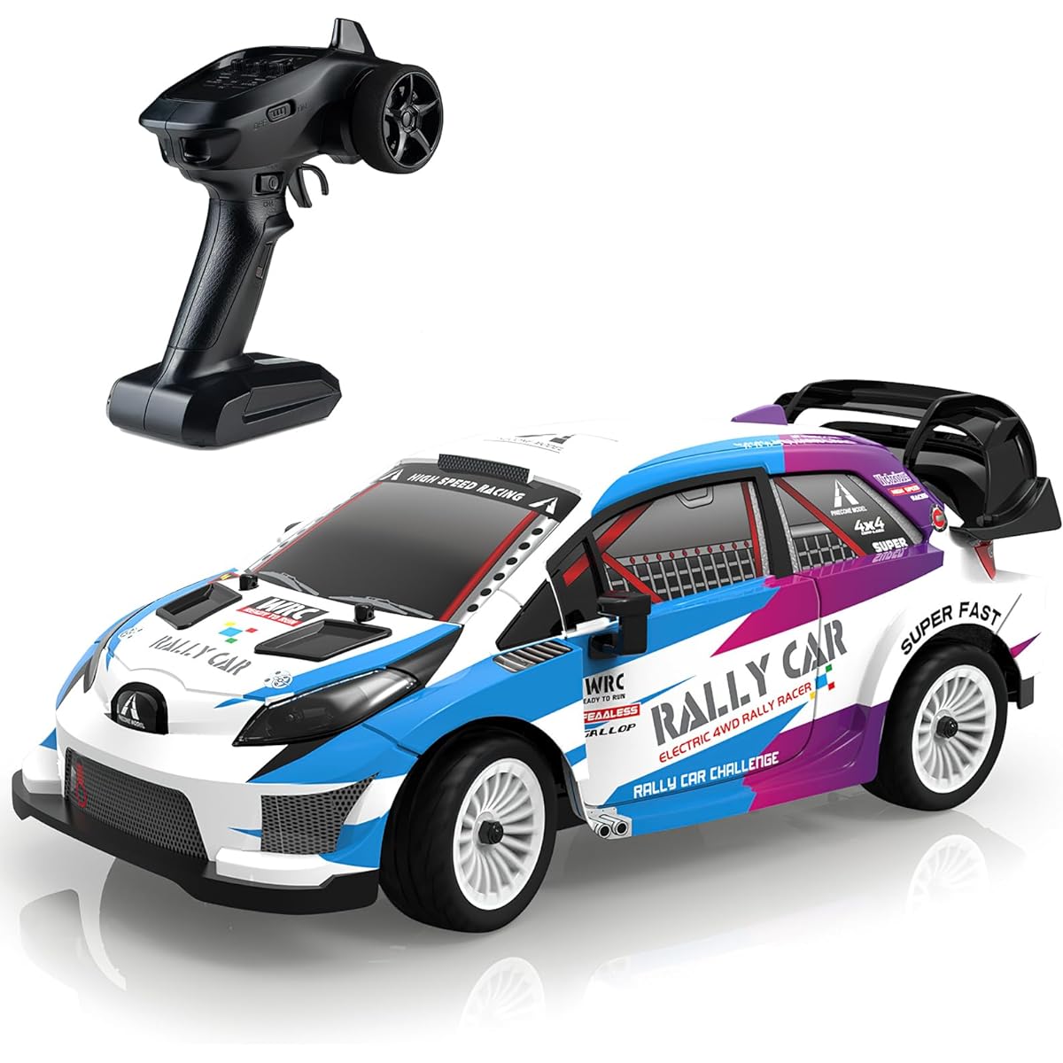 Spobot Remote Control Car Racing Car 1:16 30+MPH 2.4G 4WD Drift Rally Car, RC Off-Road Vehicle Metal Hydraulic Shock Absorber Hobby Toys