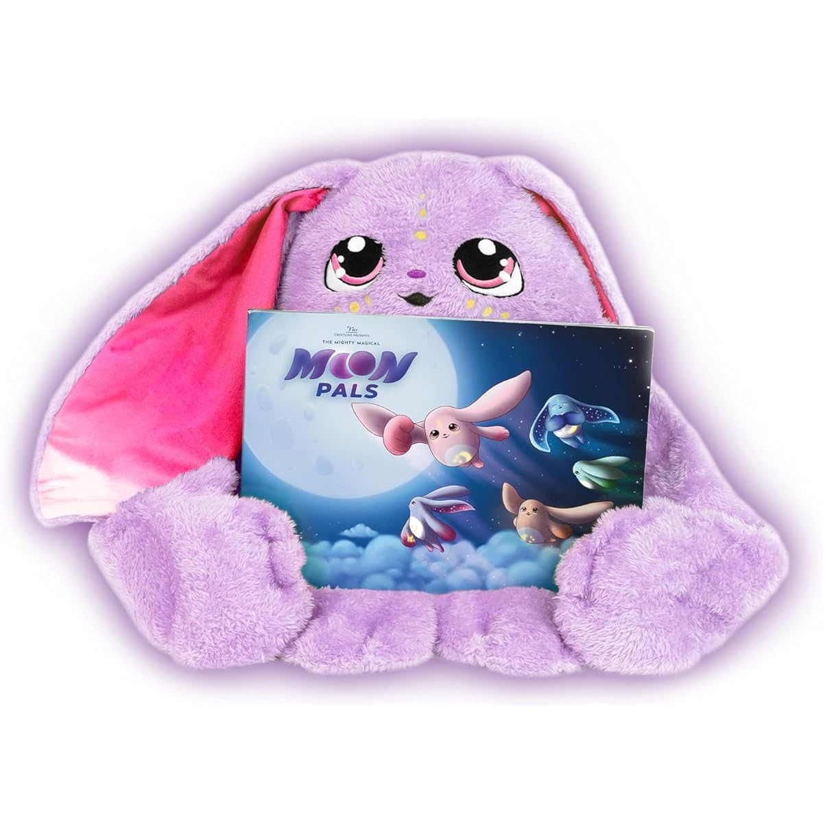 Moon Pals Opal - 22" 5lb Weighted Plush Toy for Anxiety, Deep Sleep & Relaxation, Giant Stuffed Animal, Huggable Weighted Plush Toy, Odorless, Weighted Plush Toy for Adults & Kids (Purple)