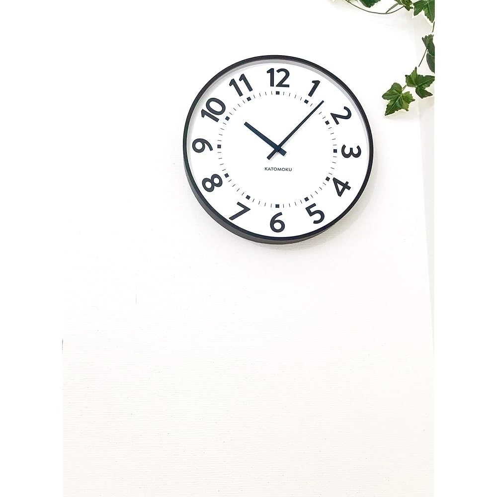 KATOMOKU plywood clock 17 radio clock sweep (continuous second hand) km-106BRRC φ362mm brown