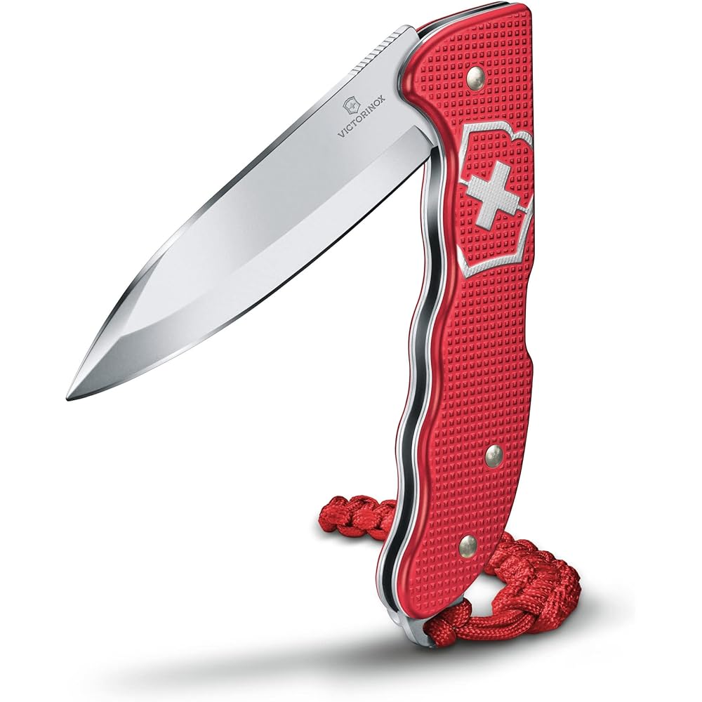 VICTORINOX Hunting Pro ALOX Folding Knife Camping Outdoor Large Blade with Carry Clip and Paracord Pendant Swiss Made Multi-Tool with 4 Functions Present Gift Compact [Domestic Genuine Product]