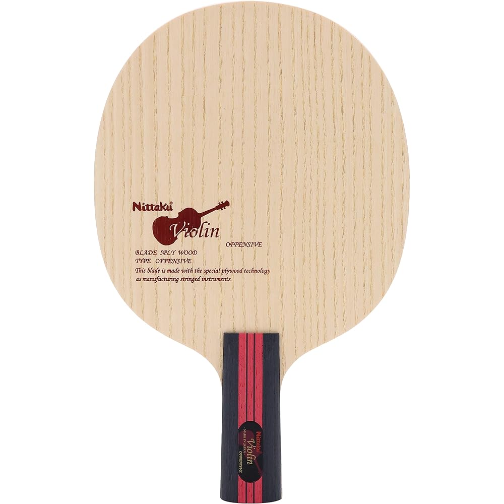 Nittaku Table Tennis Racket Violin C Pen Holder Round Chinese Style Wood Plywood NE-6648