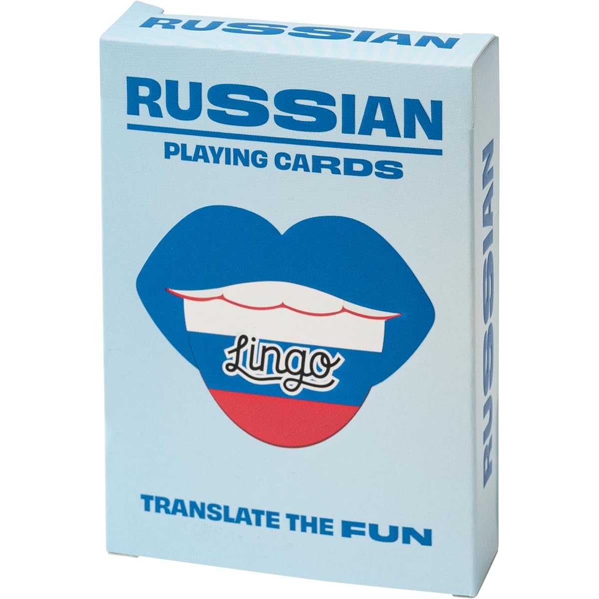 LINGO Playing Cards | Language Learning Game Set | Fun Visual Flash Card Deck to Improve Vocabulary and Pronunciation Skills - 54 Useful Phrases (Russian)