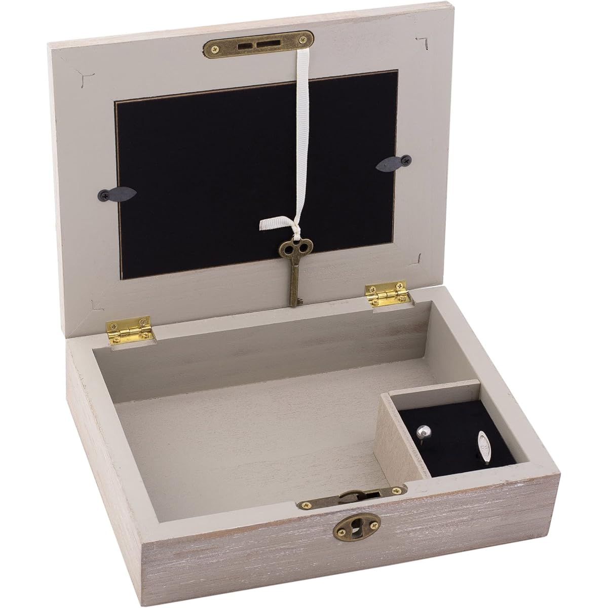 Friend Amazing Distressed Wood Locket Jewellery Music Box Plays Tune That's What Friends are For
