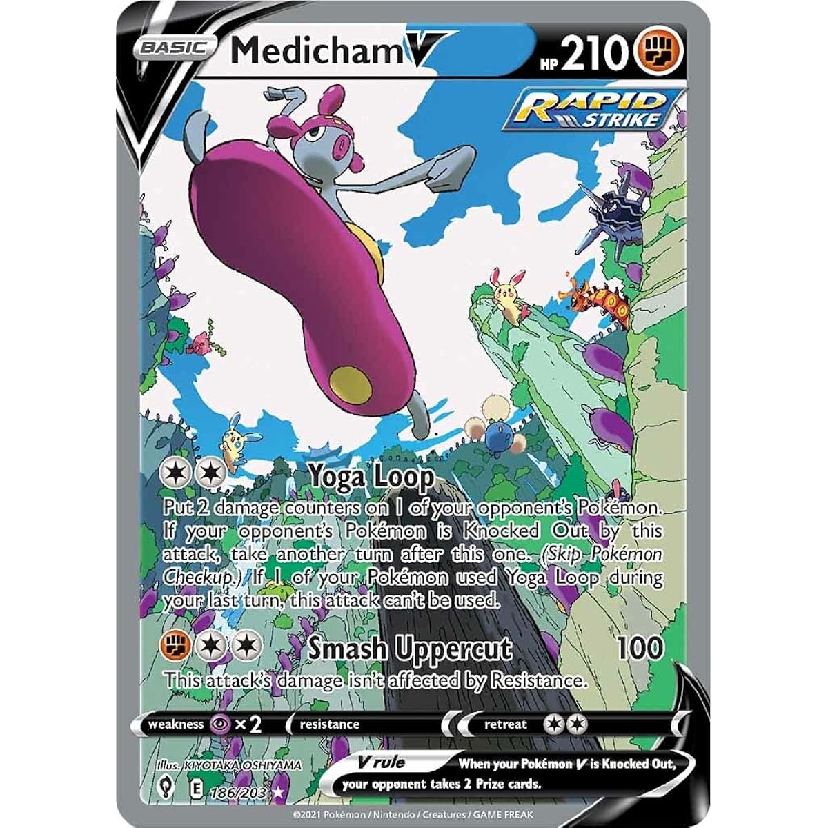 Medicham V - 186/203 - Ultra Rare (Full Art) - Sword & Shield - Evolving Sky