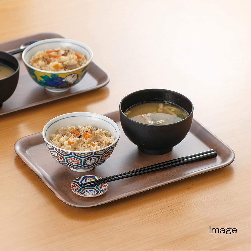 Kinsho Pottery "Doraemon" Tea Bowl Approx. 12cm Kutani Ware Yoshidaya Style Four Colors Made in Japan 008161